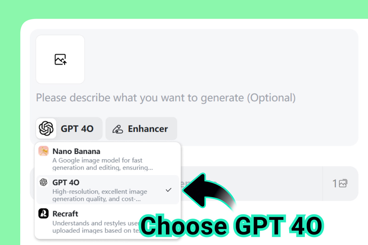 Select the GPT-4o Model Select the GPT-4o Model