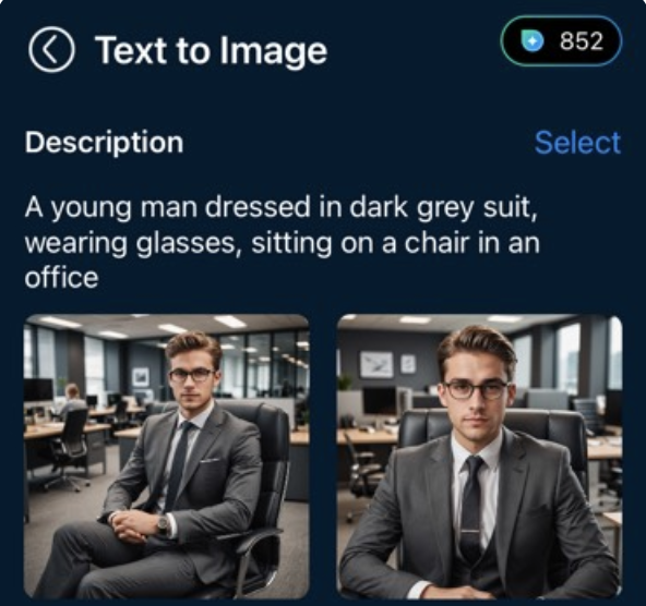 Screenshot of PowerDirector’s AI Boyfriend Generator interface.