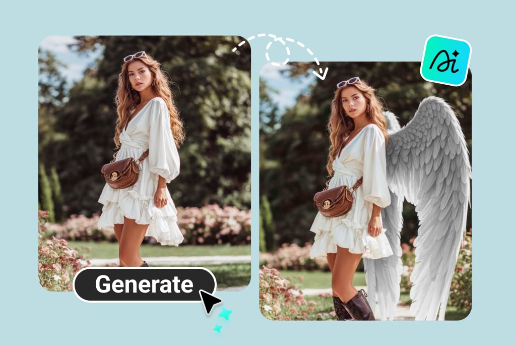 Add Angel Wings with AI in One Click