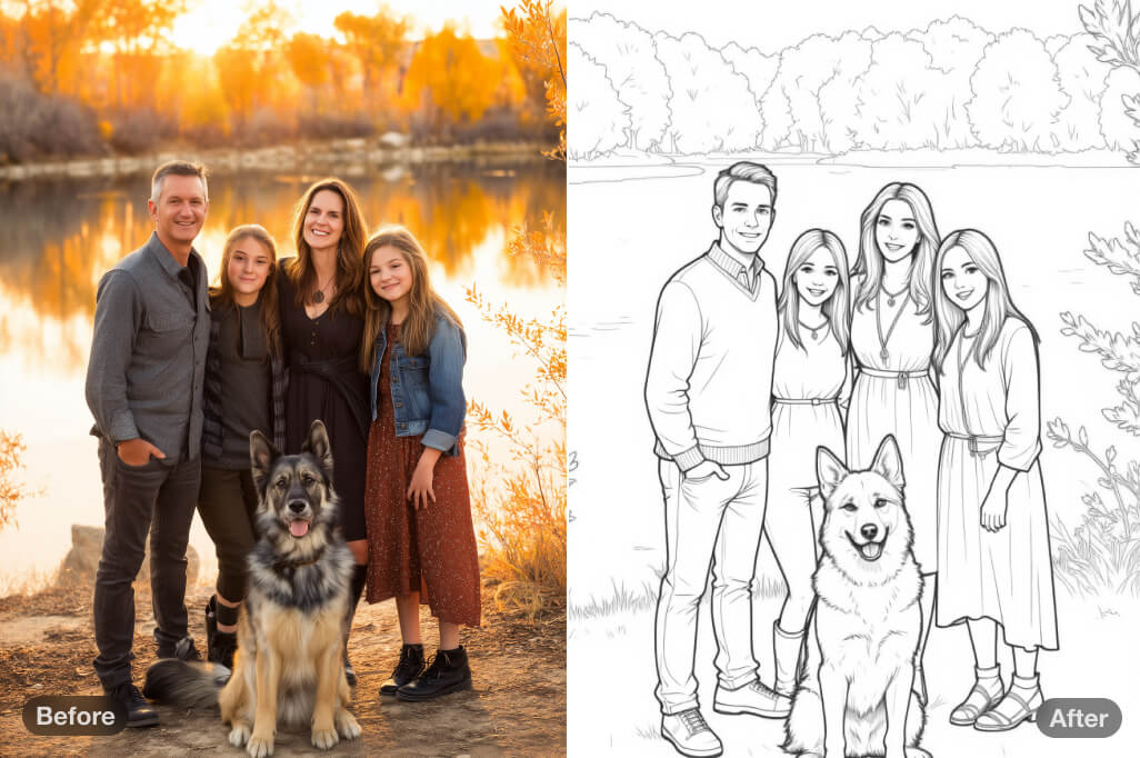 Transform Your Photo into Clean, Detailed Line Art with One Click