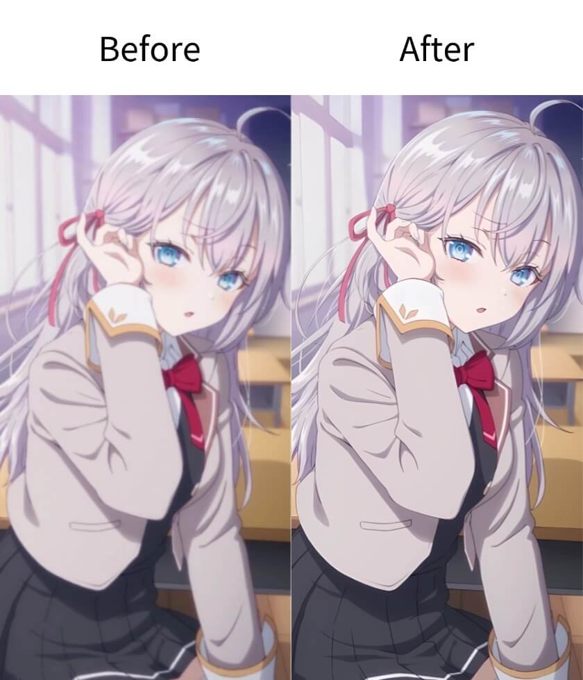 Waifu Image Upscaling by insMind: Before and After