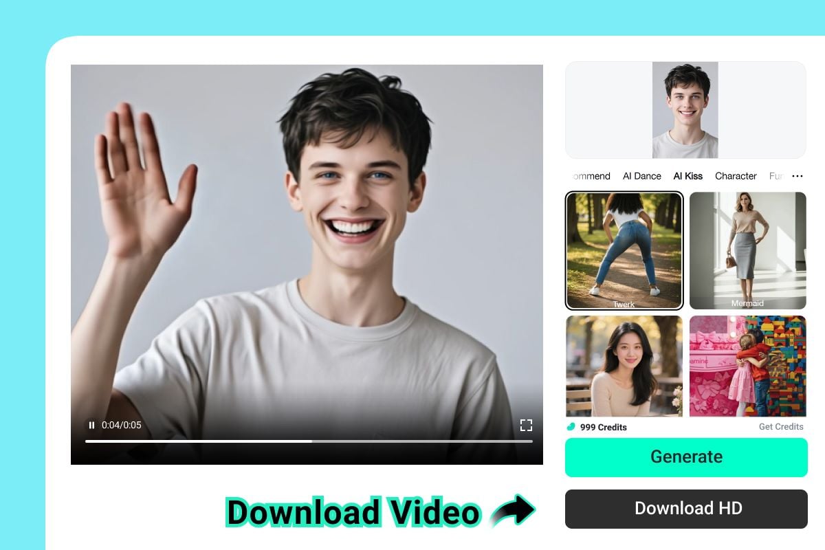 Step 3: Download Your Animated Face Video
