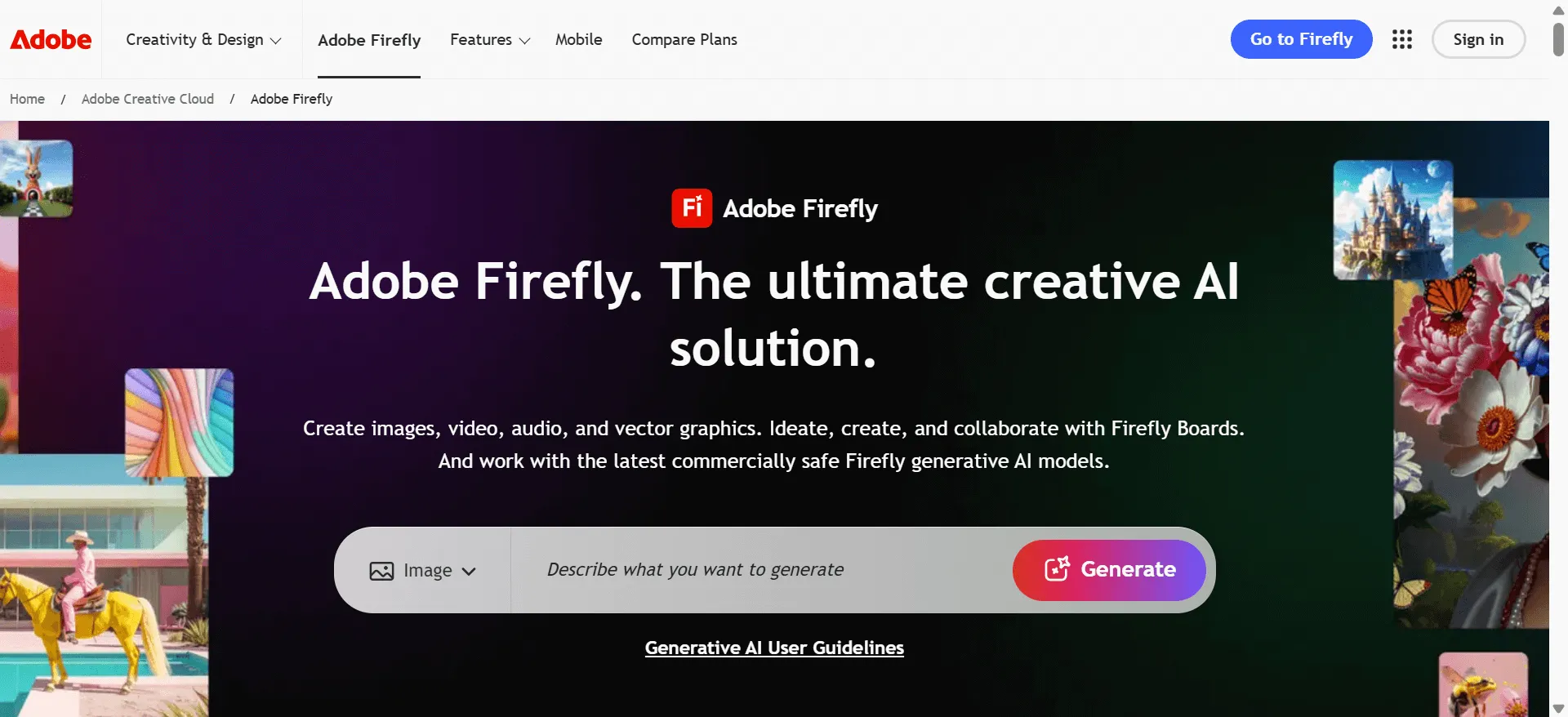 Adobe Firefly integrates text-to-video with Creative Cloud for professional editing and customization.