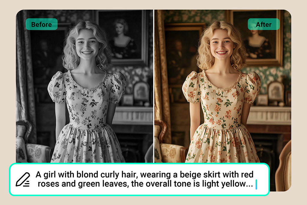 Easily Control AI Colorizing with Simple Text Prompts