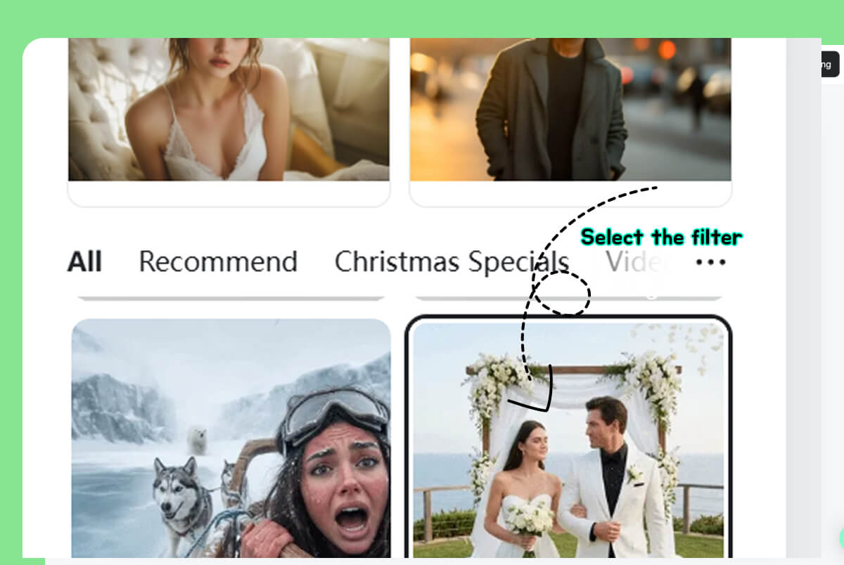 Select the AI Wedding Video Generator Effect