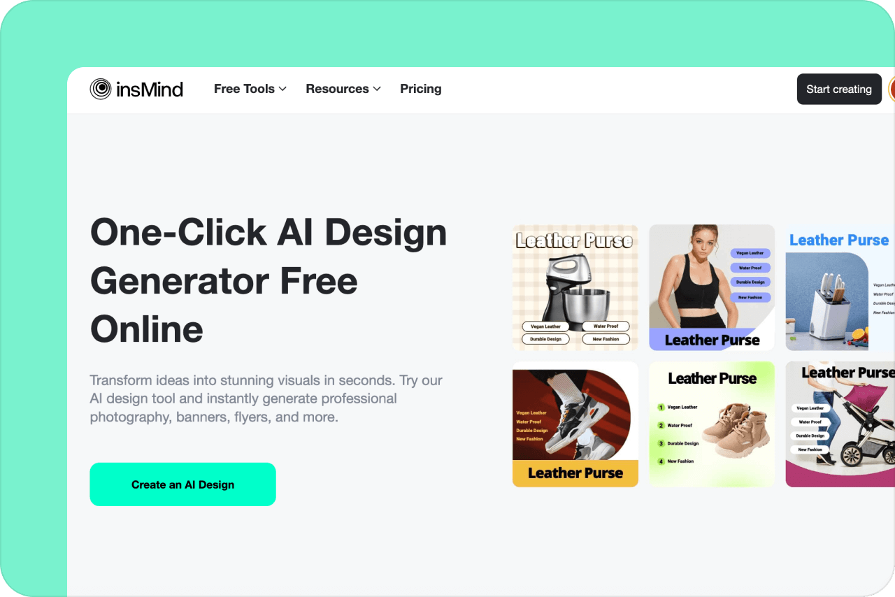 Open insMind AI Design Generator