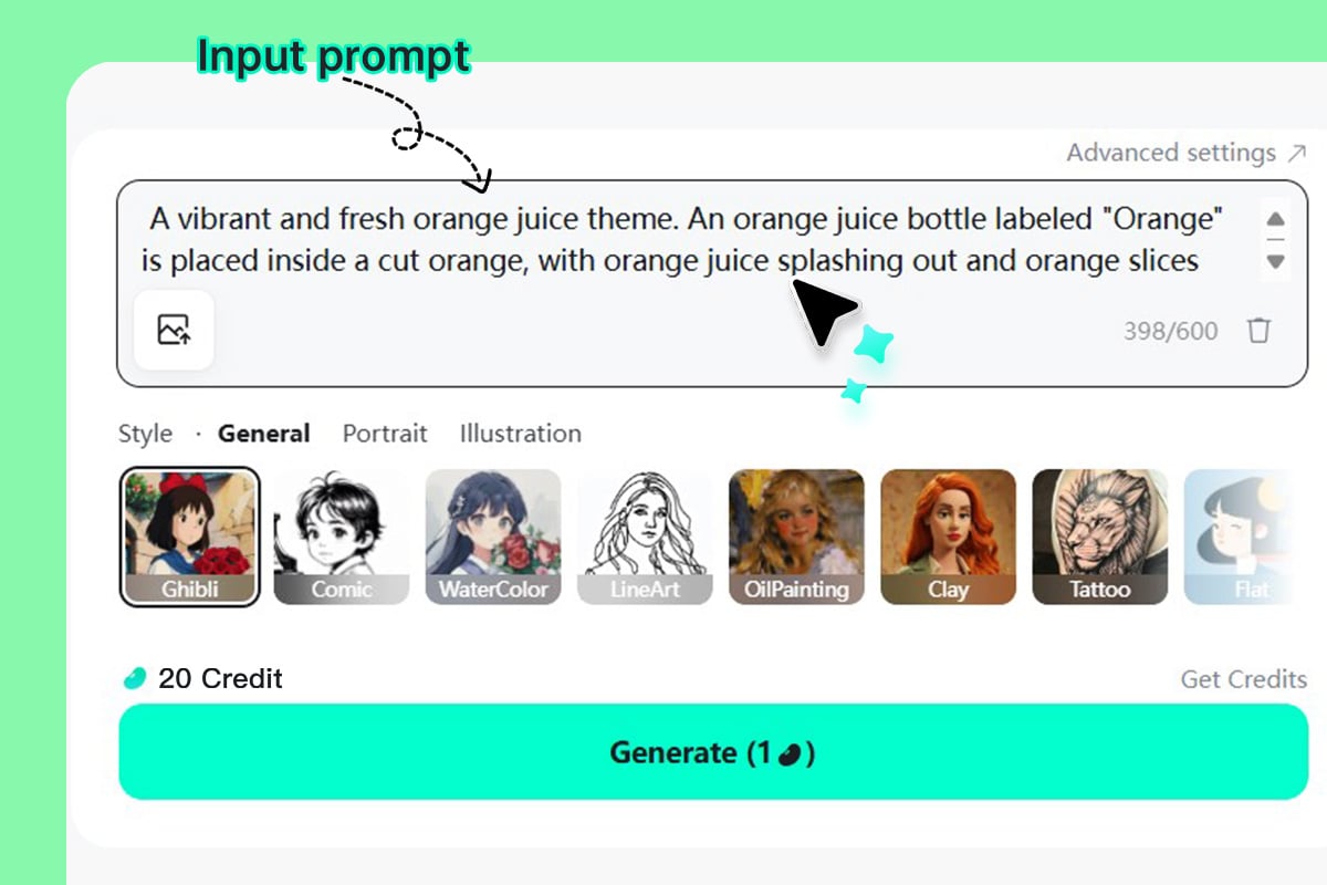 Step 1. Enter Your Prompt