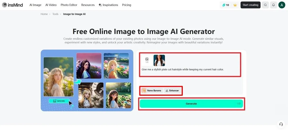 Enter your prompt and let AI show how you would look with a pixie cut in seconds.