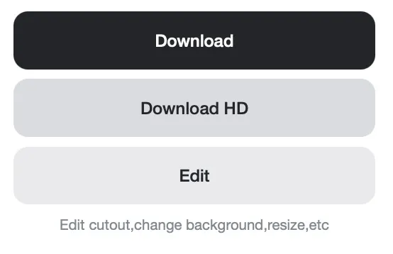 Downloading an edited photo using insMind