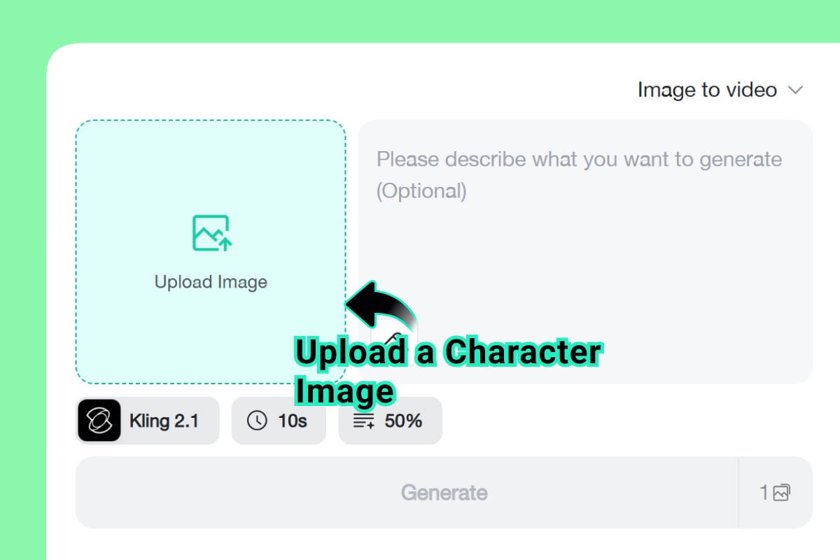 Step 1: Upload a Character Image