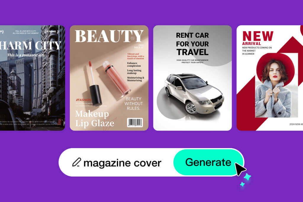 One Click to Generate Magazine Covers with AI Smart Design