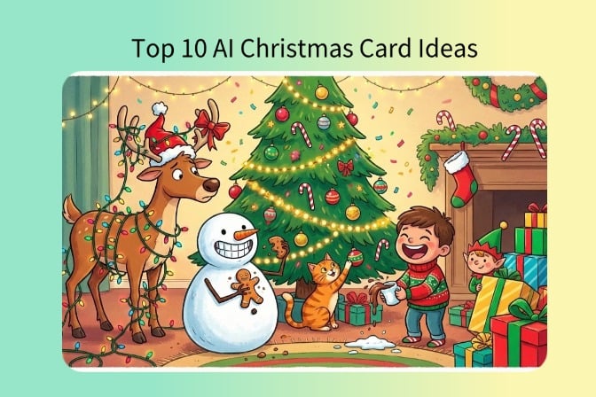 Top 10 AI Christmas Card Ideas for Custom Holiday Cards