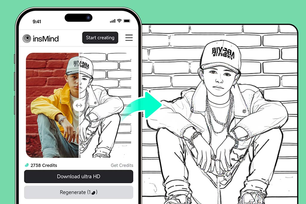 Mobile-Friendly Photo to Coloring Page Converter