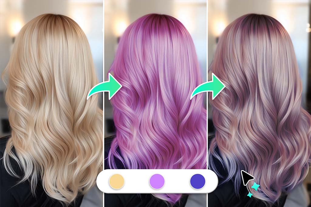 Recolor Hair in Photo with AI Before Committing to a Permanent Dye