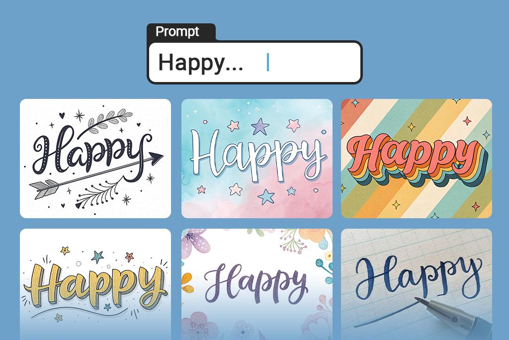 Choose from Dozens of AI Font Styles