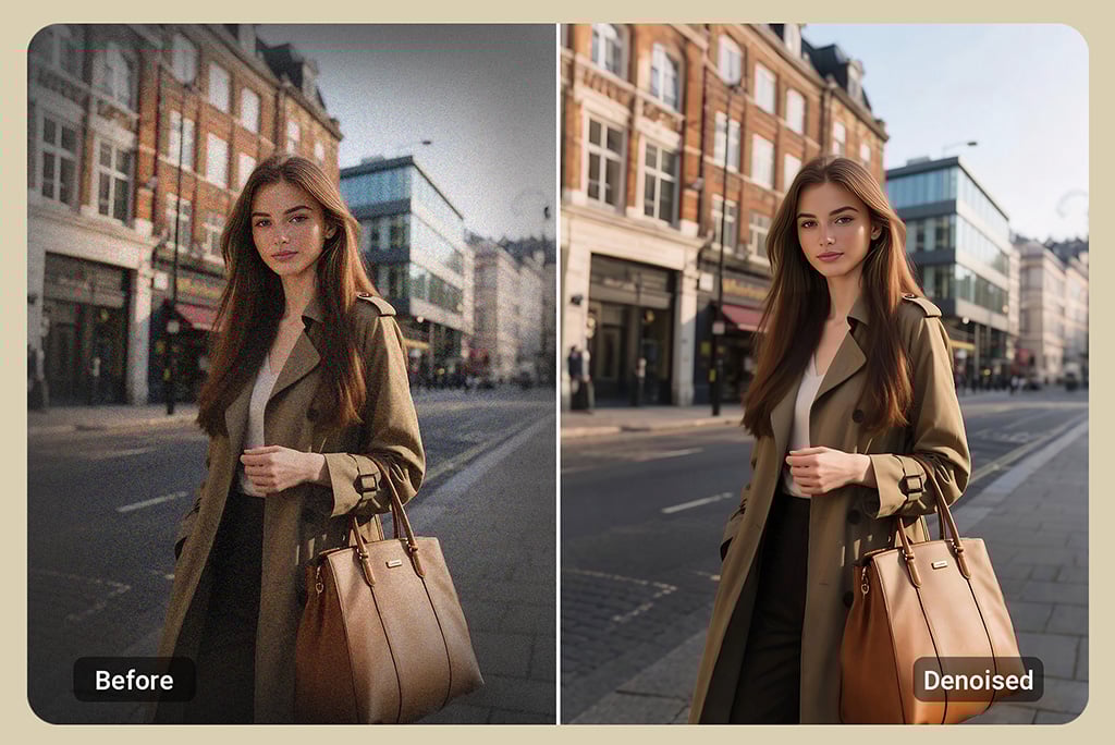 Fix Dark Corners in Photos Using AI Image Denoiser
