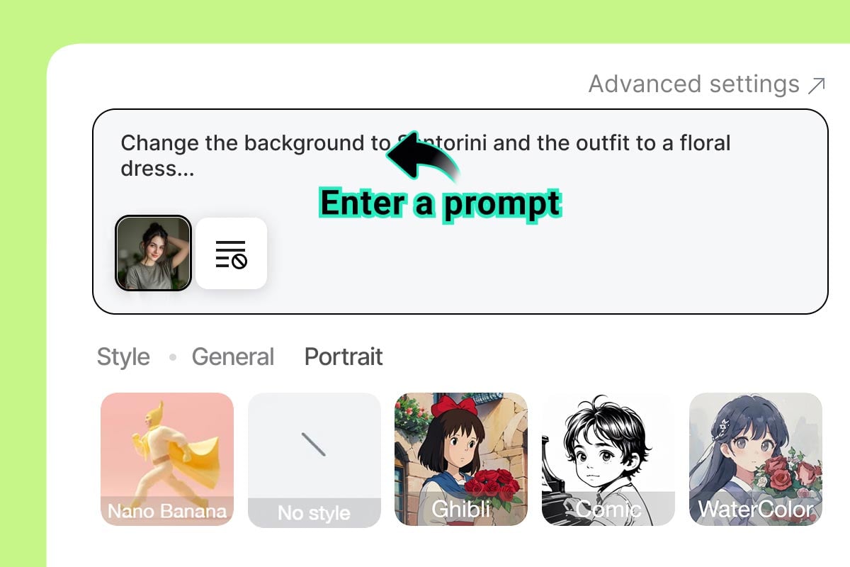 Step 2. Enter Your Prompt Step 2. Enter Your Prompt