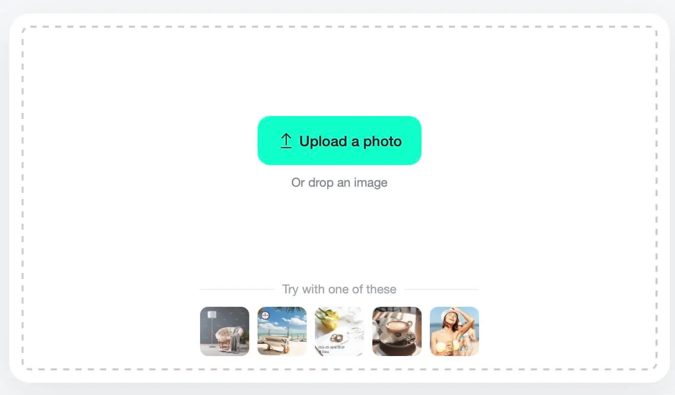 Easily upload your photo to start the watermark removal process with insMind AI.