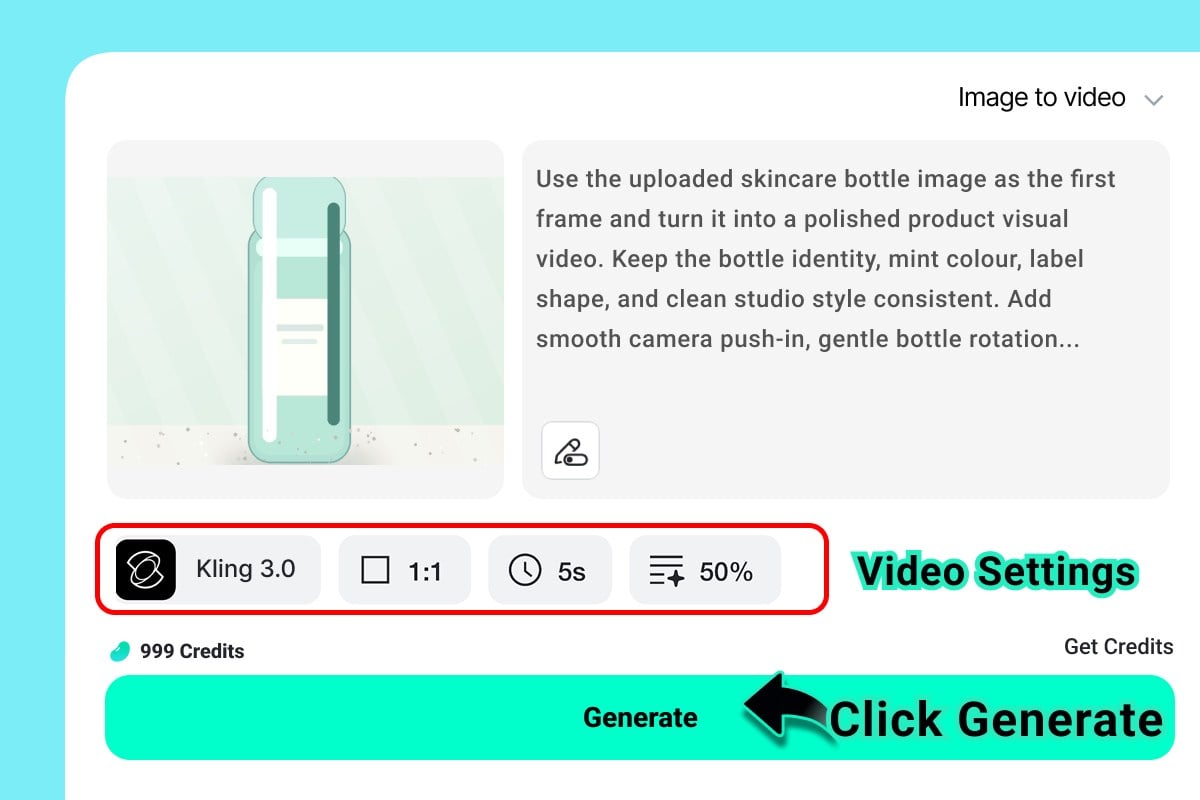 Video Settings AI video settings before generation