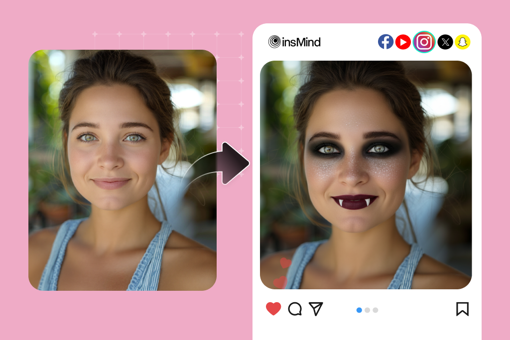 Compartilhe Suas Fotos de Halloween com IA nas Redes Sociais