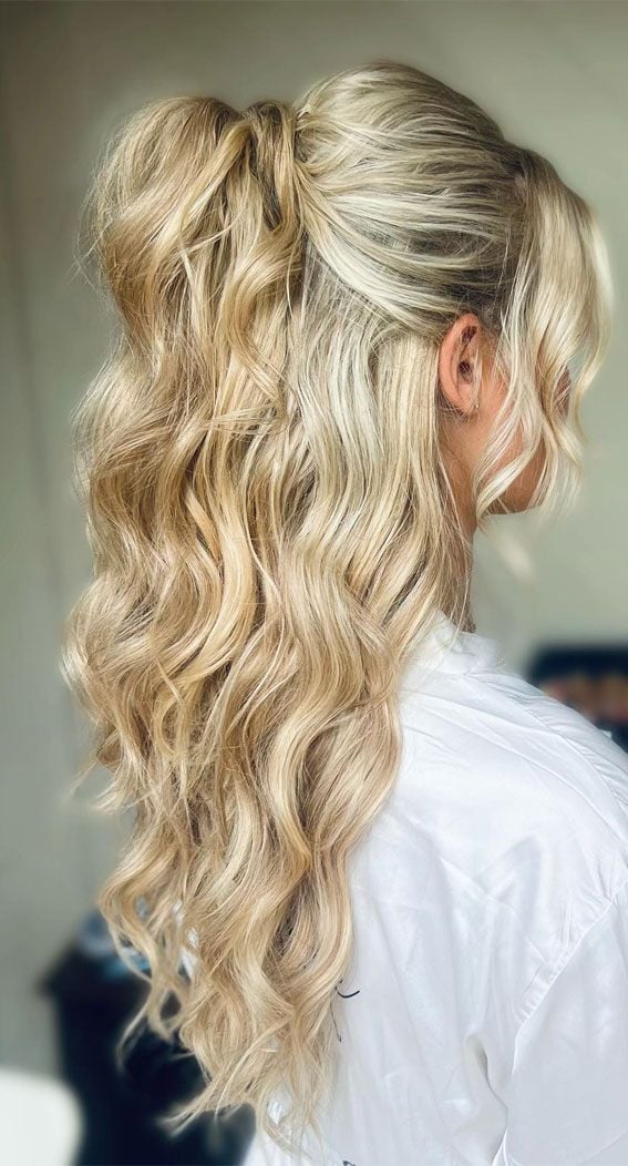 prom hairstyles: half up half down style