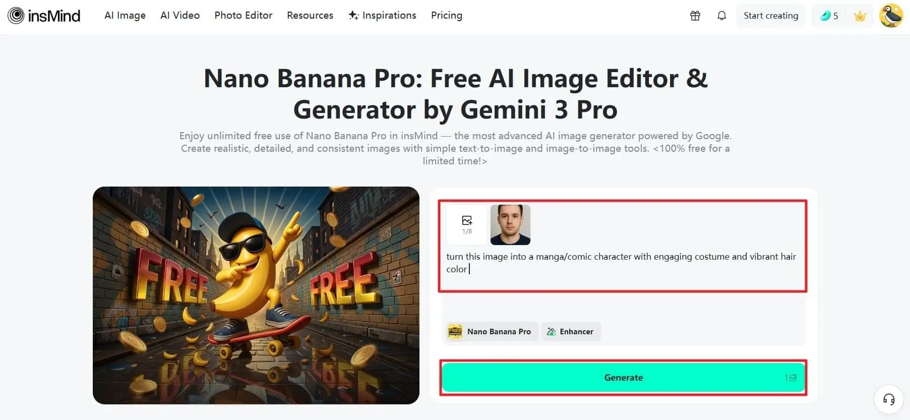 add image and prompt on insmind add image and prompt on insmind