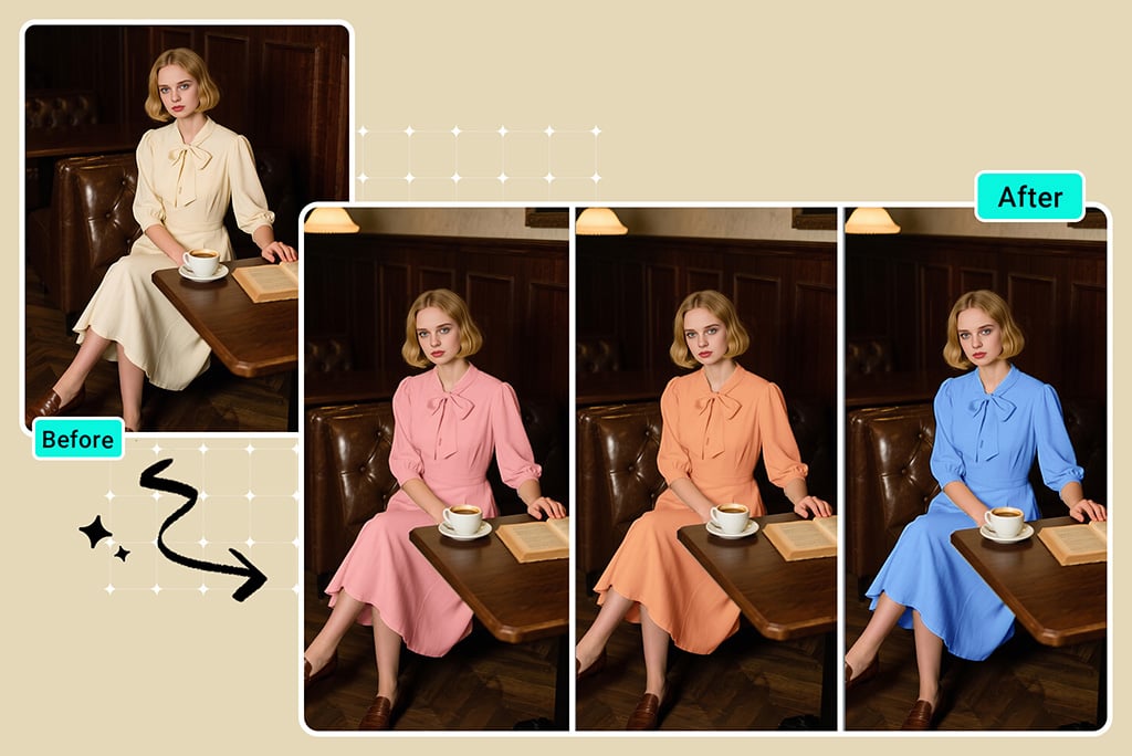 Free AI Photo Recoloring: Recolor Any Part of an Image