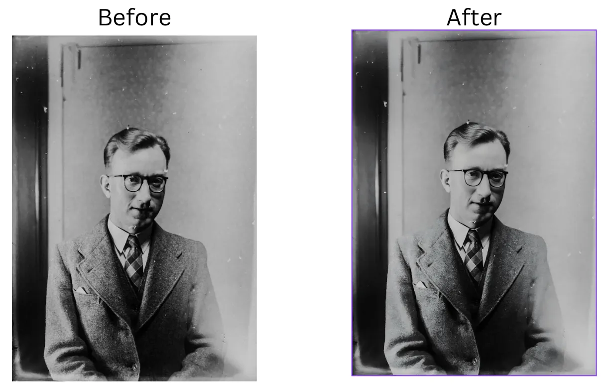 image shows the visual effects of ai image enhancement