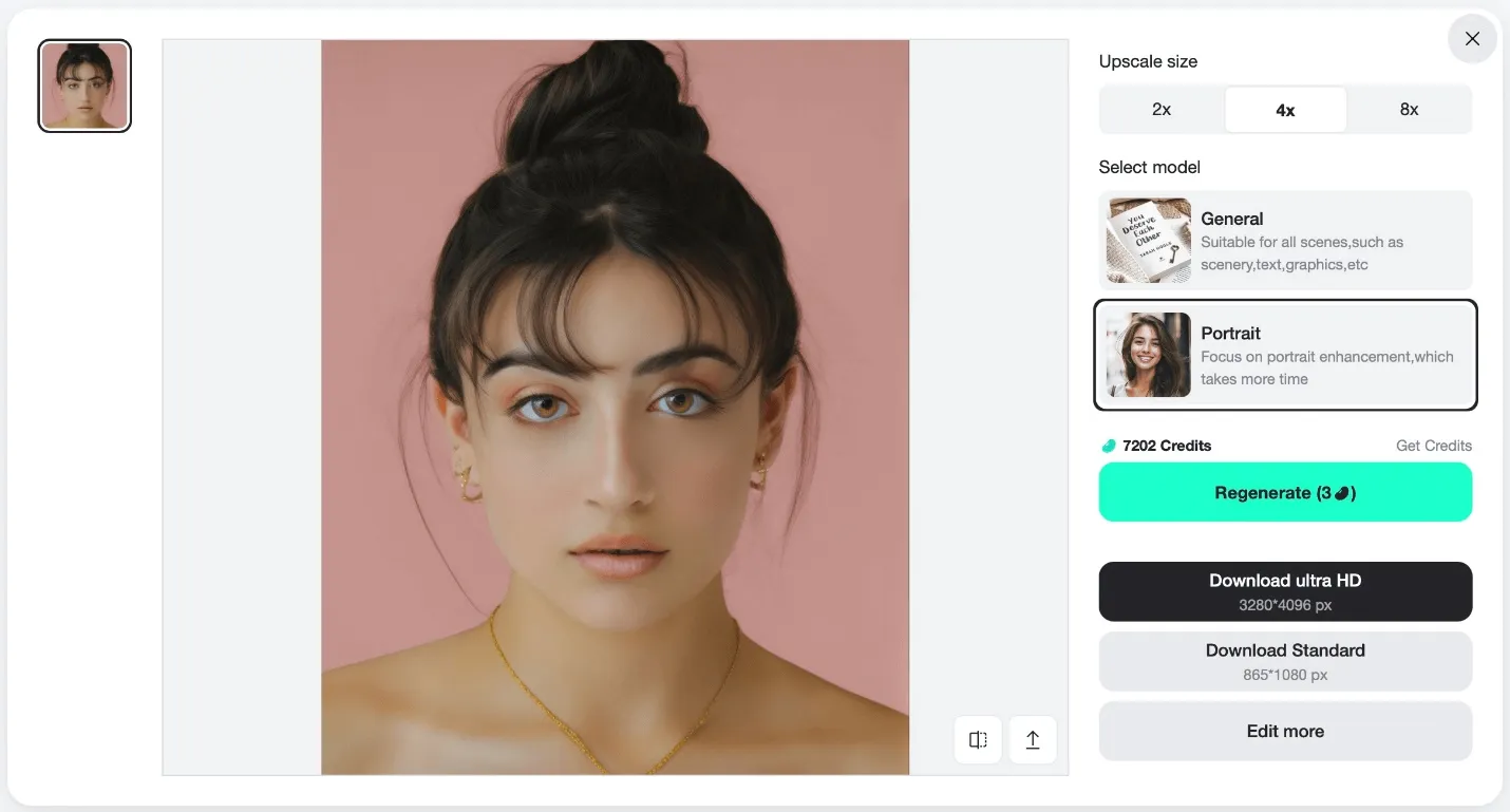 Save high-quality, enhanced images instantly for personal or professional use.