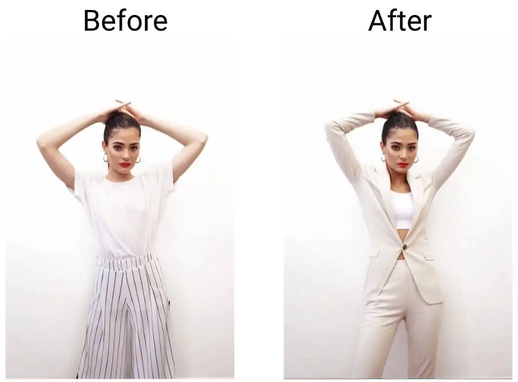 Effortlessly update catalog and lookbook images digitally by swapping outfits using AI.