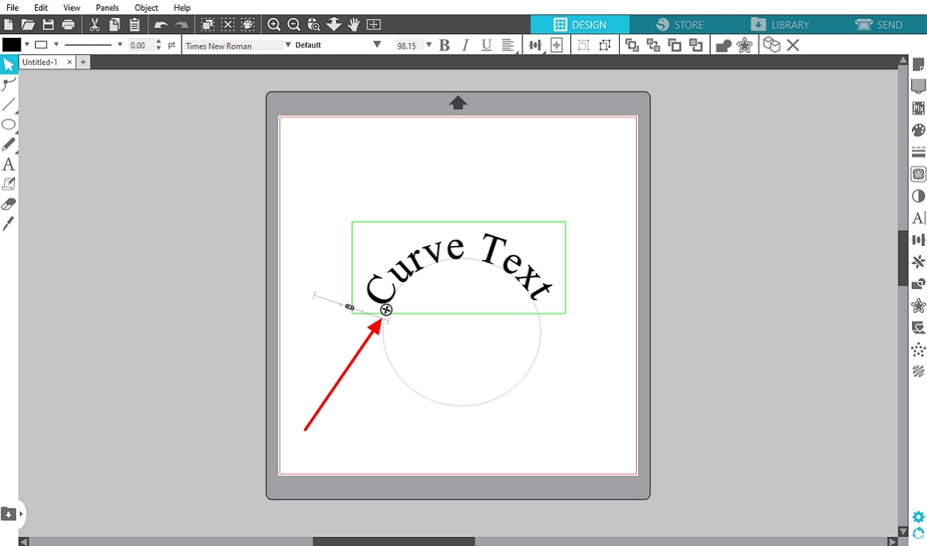 Final Result of using Silhouette Studios to Curve Text - How to Curve Text