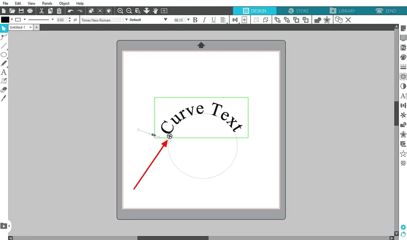 Final Result of using Silhouette Studios to Curve Text - How to Curve Text