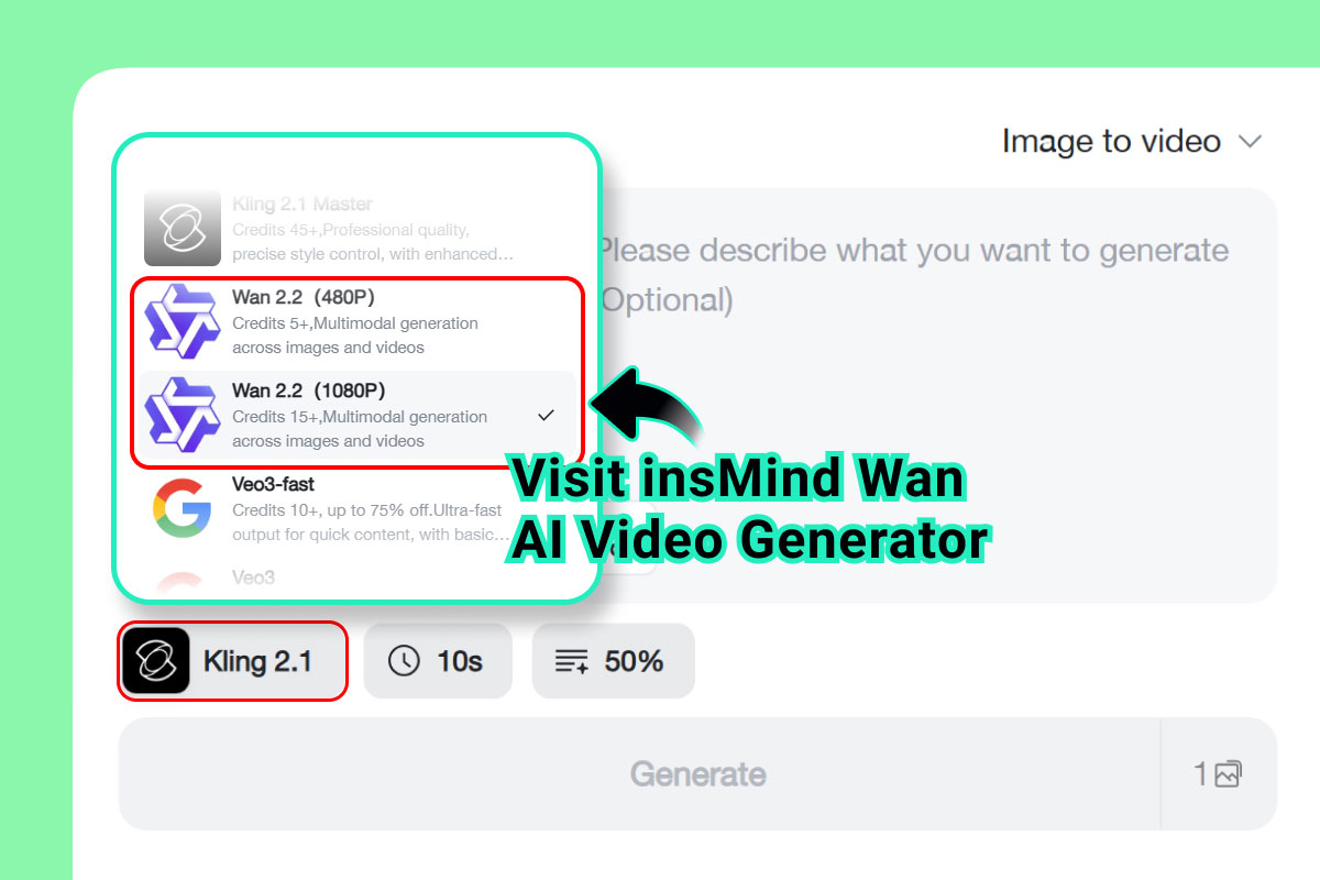 Open Wan AI Video Generator on insMind