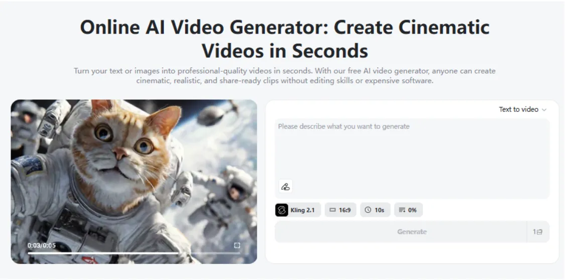 Visit insMind AI Video Generator Access insMind AI Video Generator to create an AI video from text or make video from image, tailored to your needs.